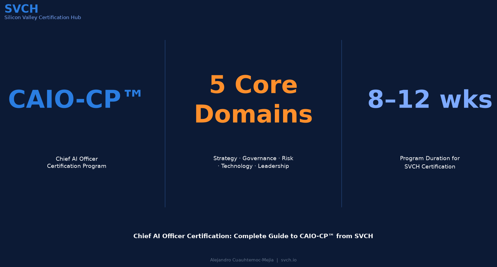 Chief AI Officer Certification CAIO-CP™ — 5 Core Domains