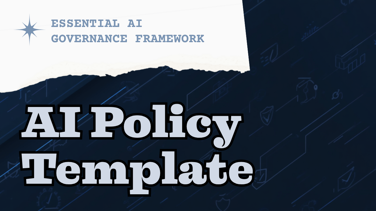 Silicon Valley Certification Hub AI policy template graphic for executive teams and CEOs, presented by CEO Alejandro Cuauhtemoc-Mejia