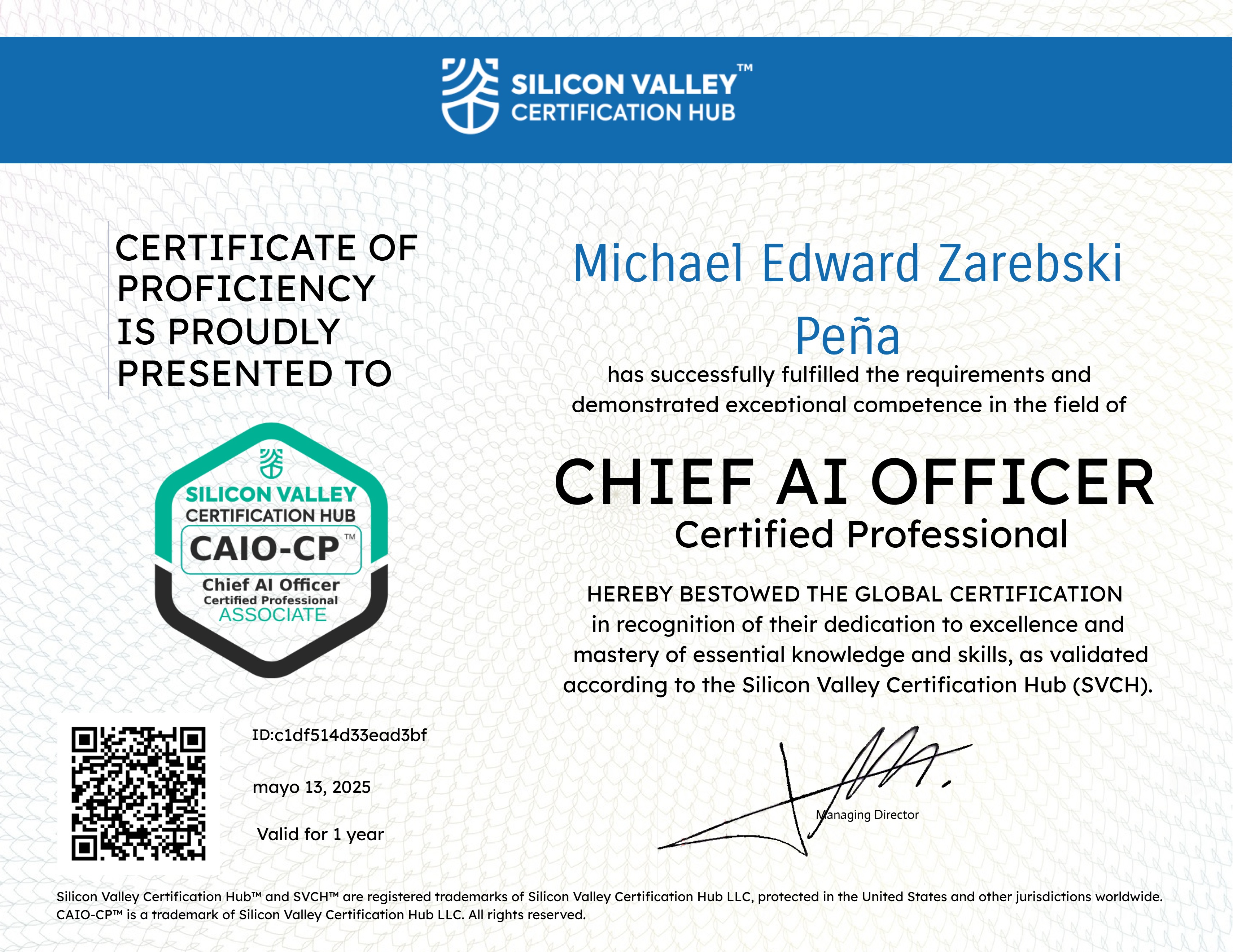 EXAMEN CAIO-CP™ - NIV 1 ASOCIADO